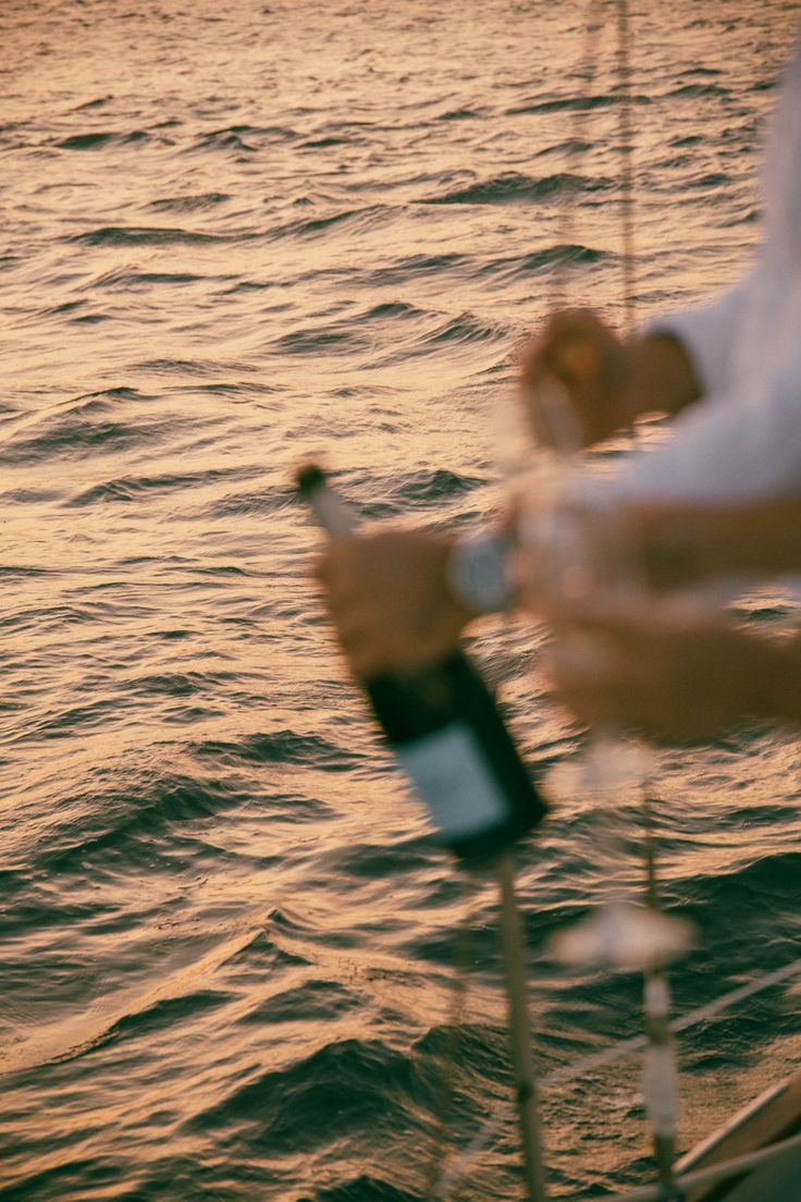 champagne at golden hour